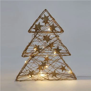 Metal Nwèl pye bwa ki gen fòm dirije lanp tab